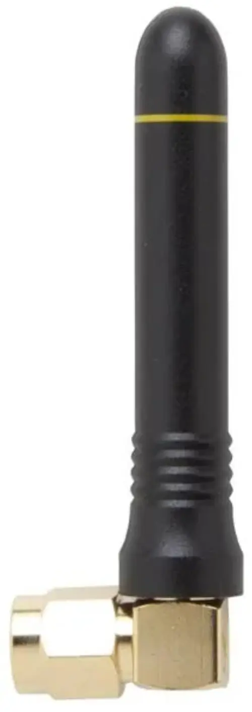 RP-SMA male right-angle whip. 3.3dBi. 1.9SWR